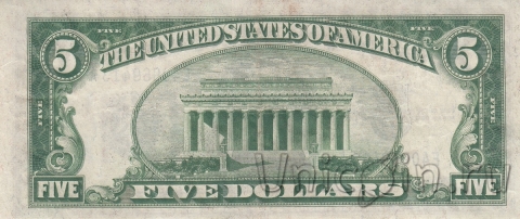  5  1934 (Silver Certificate)