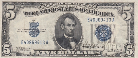  5  1934 (Silver Certificate)