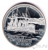 Австрия 20 евро 2004 Австрийский флот - Фрегат Фердинанд Макс