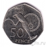 Великобритания 50 пенсов 2004 Рекорд в беге