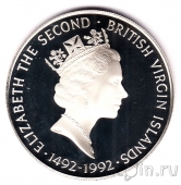 Брит. Виргинские острова 25 долларов 1992 Колумб в заключении