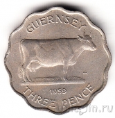Гернси 3 пенса 1959 (толстая)