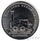ГДР 5 марок 1988 150 лет первой железной дороге Германии