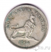 Австралия 1 флорин 1954 Королевский визит