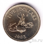 Бермуды 5 долларов 1983