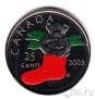 Канада 25 центов 2005 Рождество