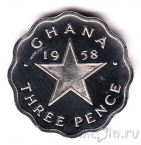 Гана 3 пенса 1958