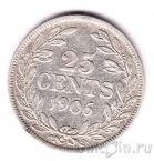 Либерия 25 центов 1906