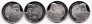 Беларусь набор 4 монет 1 рубль 2010 Полководцы