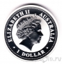 Австралия 1 доллар 2002 Год Лошади Позолота