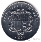 Андорра 1 сантим 2002 Карл Великий