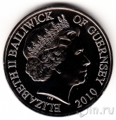 Гернси 5 фунтов 2010 70 лет Битвы за Британию