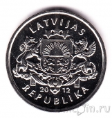 Латвия 1 лат 2012 Рождественский колокольчик