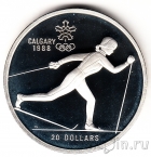 Канада 20 долларов 1986 Лыжные гонки