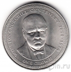 Остров Мэн 1 крона 1974 Уинстон Черчилль