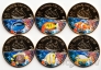 Фиджи набор монет 1 доллар 2009 Тропические рыбки