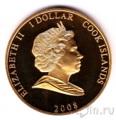 Острова Кука 1 доллар 2008 60 лет Свадьбы