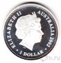 Австралия 1 доллар 2002 50 лет правления Монета серебряная.