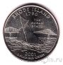 США 25 центов 2001 Rhode Island (P)