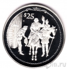 Брит. Виргинские острова 25 долларов 1992 Колумб на лошади