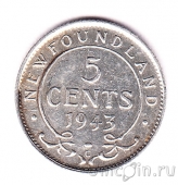 Ньюфаундленд 5 центов 1943