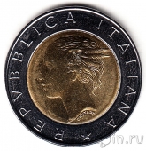 Италия 500 лир 1996 70 лет институту статистики