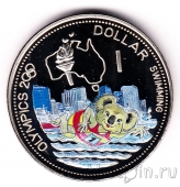 Соломоновы острова 1 доллар 2000 Плавание