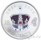 Канада 25 центов 2006 80 лет Королеве