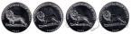 ДР Конго 4 монеты 1 франк 2004 Иоанн Павел II