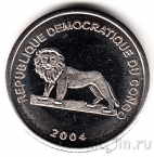 ДР Конго 1 франк 2004 Золотая кошка
