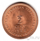 Британские Карибские Территории 1/2 цента 1955