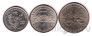 Коста-Рика набор монет 5, 10, 25 колон 1975 25 лет банку