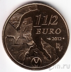 Франция 1 1/2 евро 2012 Футбольный клуб Пари Сен-Жермен