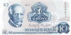 Норвегия 10 крон 1977