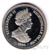 Остров Найтингейл 1 крона 2006 80 лет королеве
