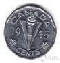Канада 5 центов 1945