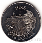 Бермуды 1 доллар 1985 Корабль