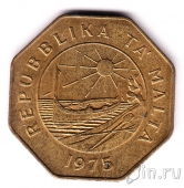 Мальта 25 центов 1975