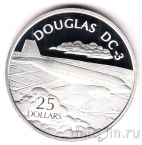 Соломоновы острова 25 долларов 2003 Самолет Douglas DC-3