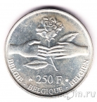 Бельгия 250 франков 1999 Свадьба Принца Филиппа и Принцессы Матильды