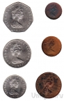 Остров Мэн набор 6 монет 1977