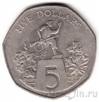 Либерия 5 долларов 1985 Солдат