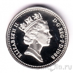 Великобритания 1 фунт 1988 Гербовый щит