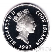 Острова Кука 5 долларов 1992 Защита природы