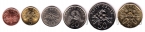 Сингапур набор 6 монет 1986-1991