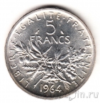 Франция 5 франков 1964