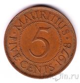 Маврикий 5 центов 1978