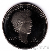 Маршалловы острова 5 долларов 1995 Мэрилин Монро