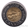 Канада 2 доллара 2000 Миллениум