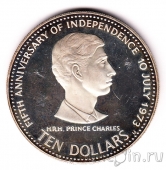 Багамские острова 10 долларов 1978 5 лет Независимости. Принц Чарльз